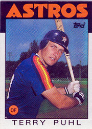 1986 Topps Baseball Cards      763     Terry Puhl